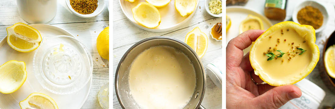 honey, ginger & lemon cream possets method